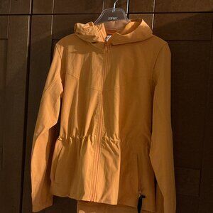 Lululemon light Packable water-repellent Hoody Jacket ORFP Orange Coral  Sz 4